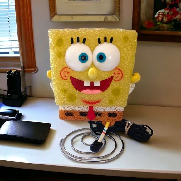 Spongebob Squarepants Lamp Light Running Bob Nickelodeon Melted Plastic Spring. - Picture 16 of 16